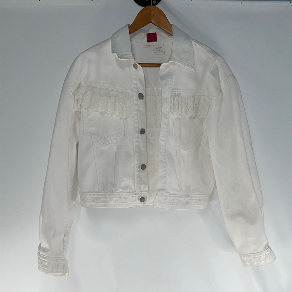 VINTAGE CORNICHE WHITE DENIM JACKET FTL-01-190